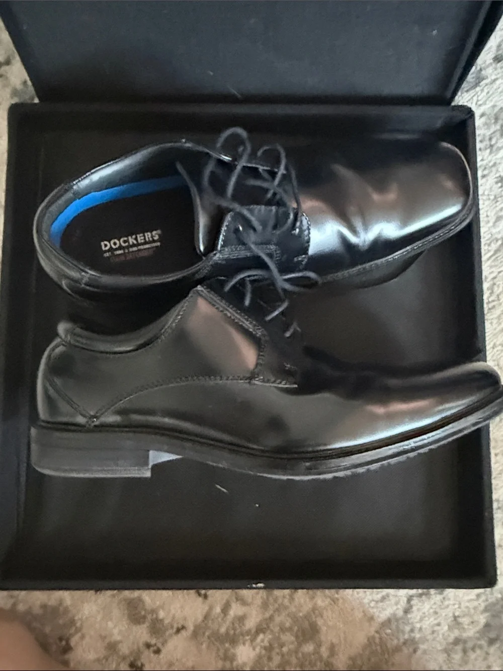 Dockers Men's Black Lace-Up Dress Shoes